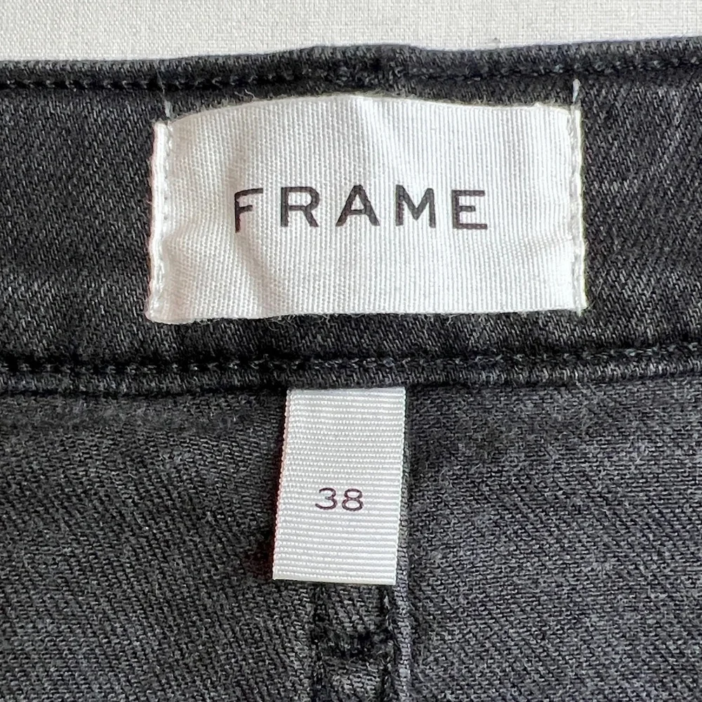 NWT’S Frame Jagger Mid- Rise True Skinny Fit Black Jeans SZ 38 (Fast Shipping)